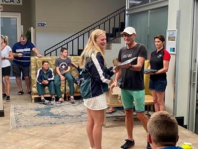 GBC swimmers in a pool of their own