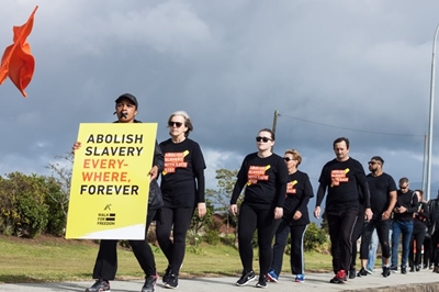 Walk against human trafficking