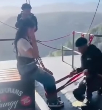 Sir T-Bag & DJ Mercy rock the bungy bridge