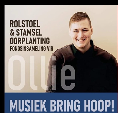 Musiekkonsert in April vir Ollie se rolstoel