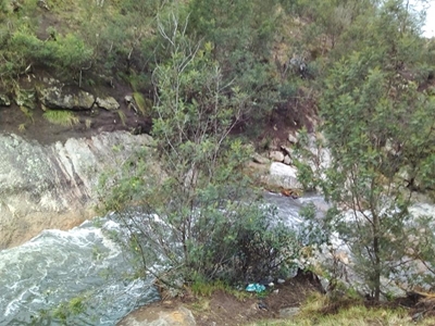 Gushing water catches workers by surprise
