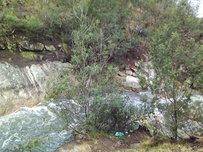 Gushing water catches workers by surprise