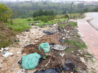 Shocked at dumping along main route