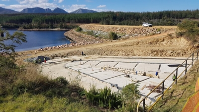 Raising of dam wall 70% completed
