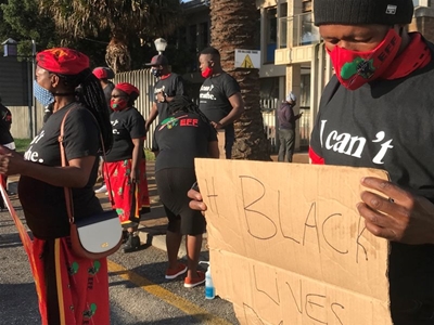 Protest in solidarity with #BlackLivesMatter movement