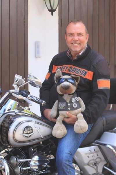 On his bike for children's surgeries