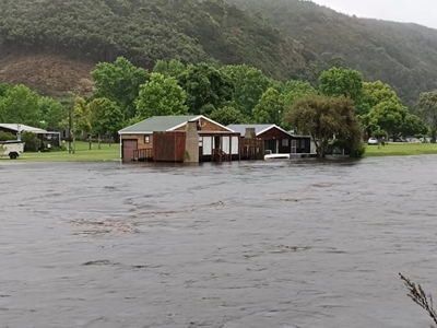 Caravan park flooded