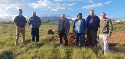 Sod-turning for construction of solar farm