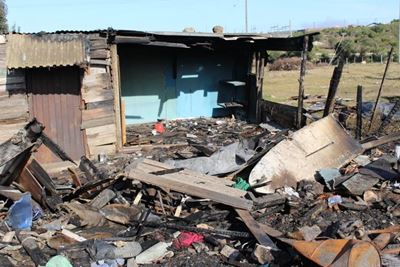 26 dakloos gelaat in Melkhoutfontein