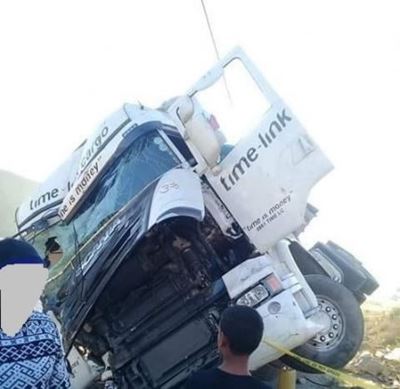 Truck driver dies after boulder thrown through windscreen