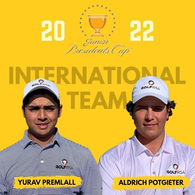 Potgieter & Premlall heading to Junior Presidents Cup