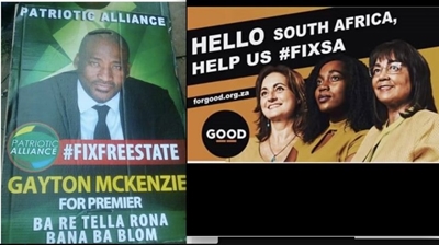 #IMadeMyMark - Patriotic Alliance and GOOD argue over who owns ‘Fix the Free State’ slogan