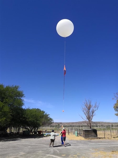 Weather balloons over the Karoo