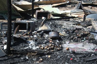 Fire leaves families homeless