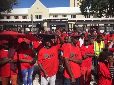 EFF marchers hand over memorandum