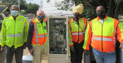 Backup batteries for major traffic intersections