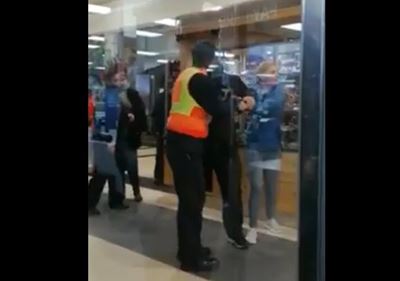 Entire mall brawl captured on CCTV 
