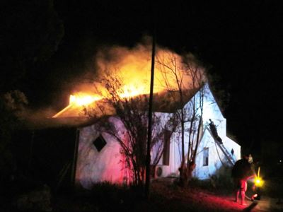 Gastehuis in Prins Albert brand