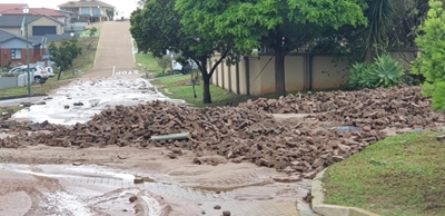 Roadworks affected by heavy rain