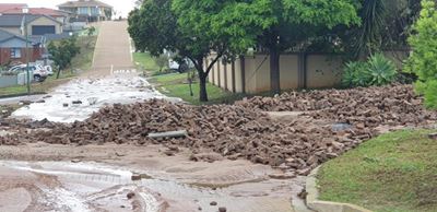 Roadworks affected by heavy rain