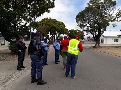 EFF arriving at taxi rank