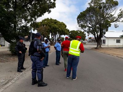 EFF arriving at taxi rank