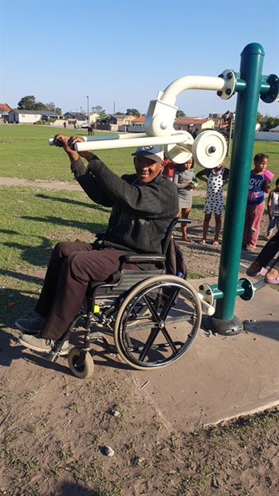Outdoor gym equipment for Conville