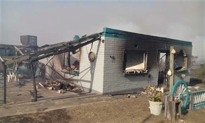 Fire destroys livestock, house gutted