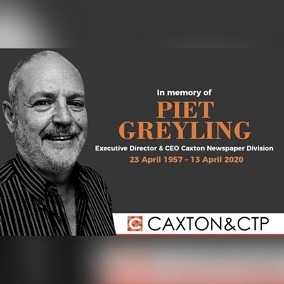 Tributes pour in for Piet Greyling, late CTP CEO