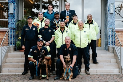 Rescue team and K9 members inspire learners
