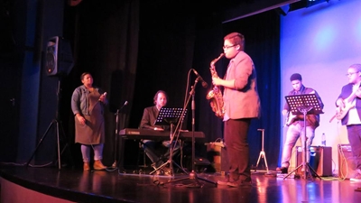 Ramon Alexander in action with jazz whizz-kid Kerwin