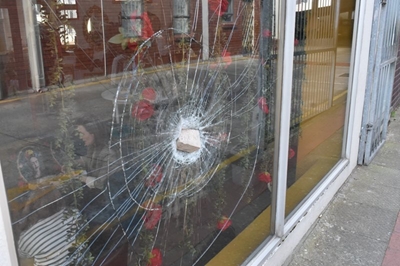 Vandalism: Windows broken in town