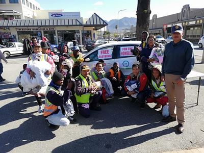 Homeless receive free clothes