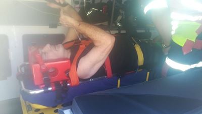 Injured biker found after stranded for 2 hours
