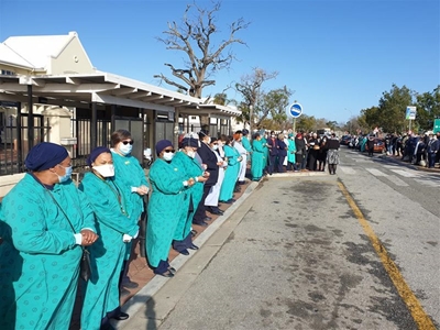 Guard of honour for hospital sister