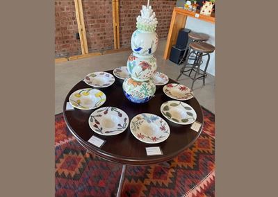Paintings and pottery on display at local exhibition