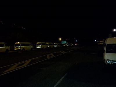 Taxi protest in Knysna