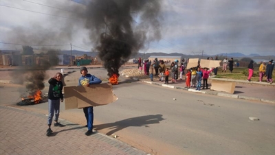 Ontevrede inwoners betoog