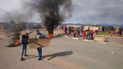Ontevrede inwoners betoog