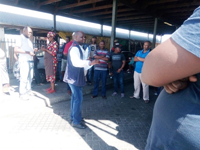 Health department visits Knysna taxi rank