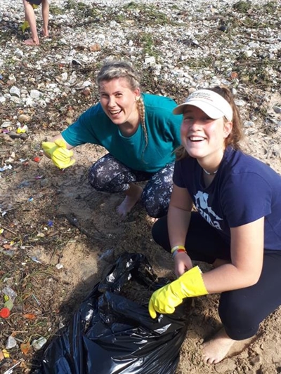Clean-up at Vic Bay after heavy rain