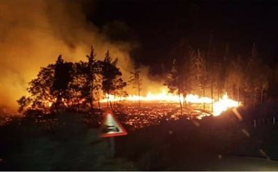 Fire on mountain in George