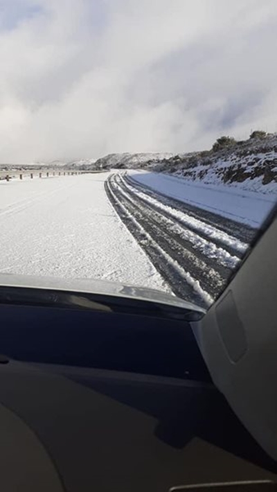 Road closed due to snowfall 
