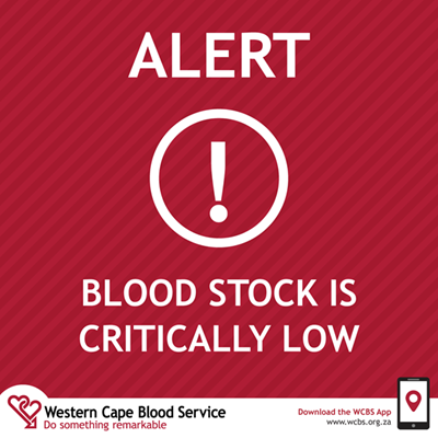 Taxi strikes add severe pressure on the blood supply in the Western Cape
