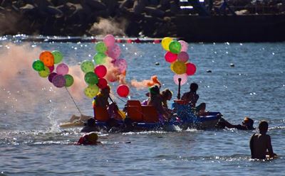 Point learners take to Santos Beach
