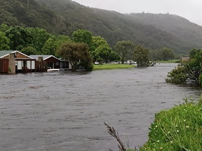 Flooded rivers, road closures