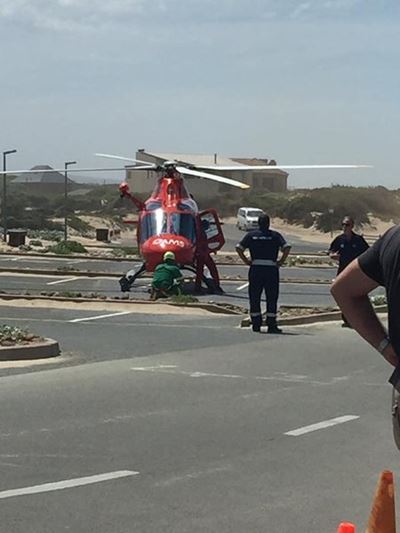 Fisherman airlifted after fall