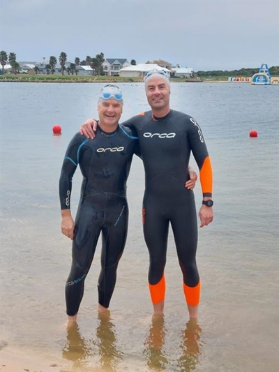 Participants preparing for Ironman 70.3 Mossel Bay