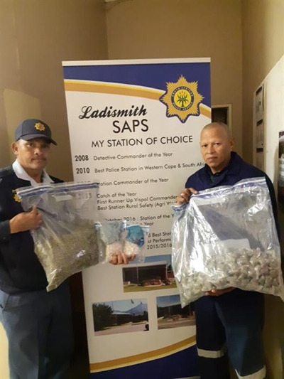 Twee vas vir dwelms in Ladismith