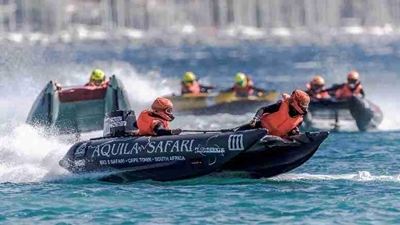 Port hosts inflatable boat race competitors